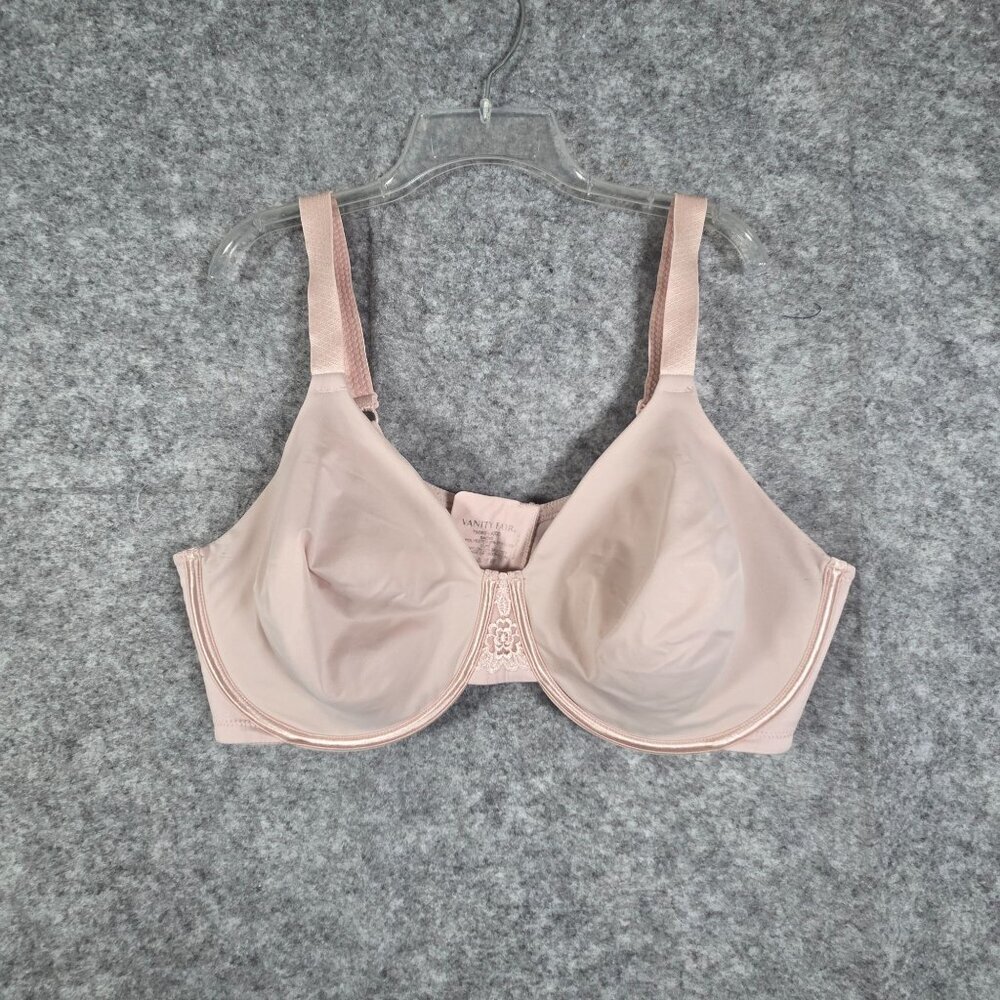 Vanity Fair Women's Bra Underwire Back Closure Adjustable Straps Beige Size 42DD